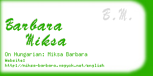 barbara miksa business card
